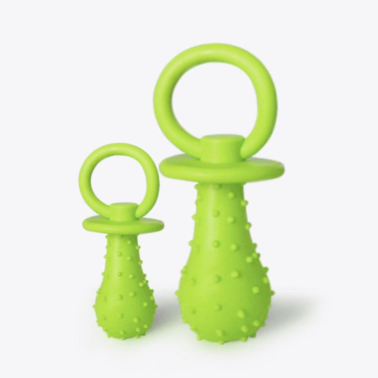 Popular TPR Rubber Dog Toy: Pacifier Bell Teething-Resistant Training Ball