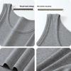 Plus Size Threaded Cotton Round Neck Vest - Spring/Summer Elastic Camisole for Women