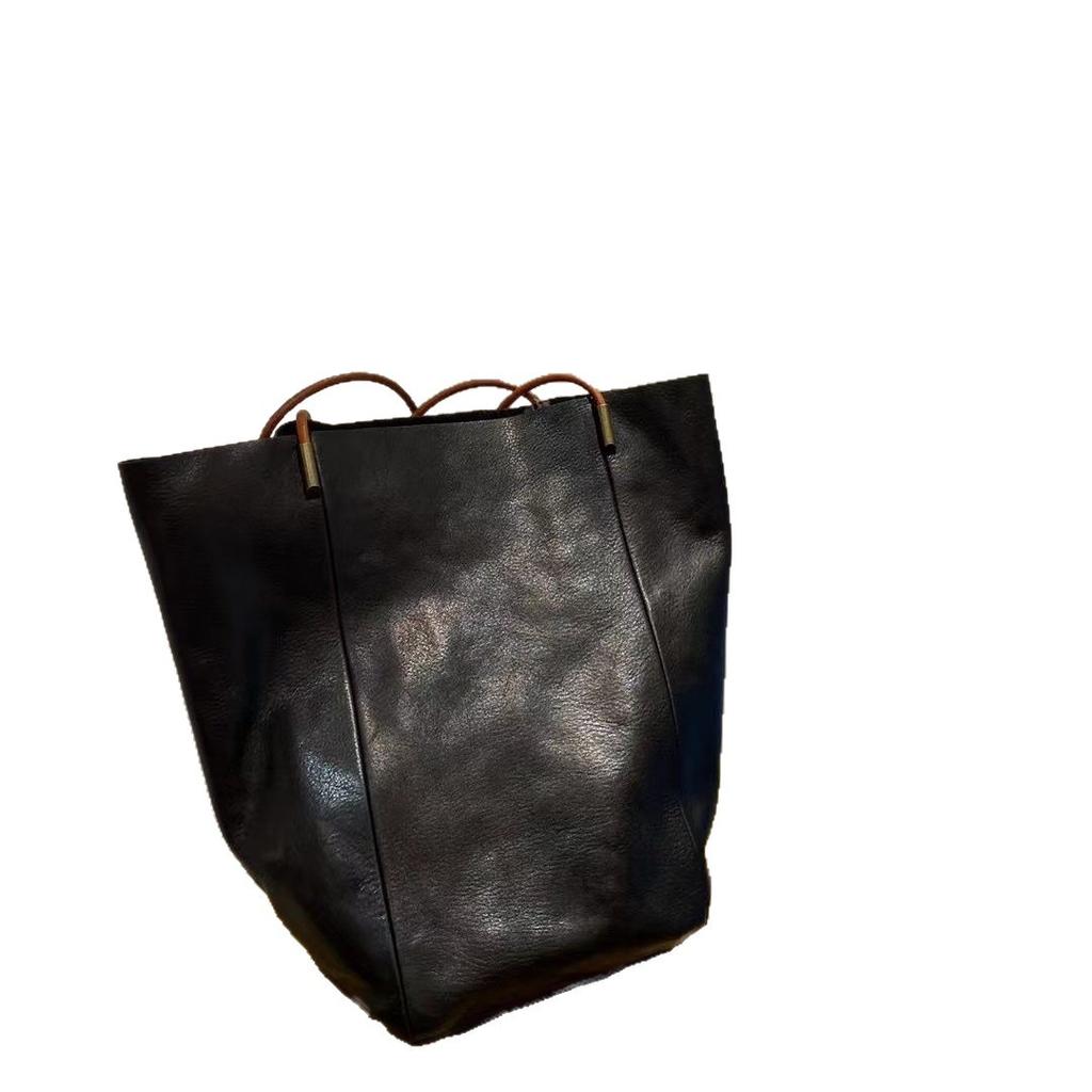Light Bag Pu Leather Green Light Luxury Niche High-End Feeling Shoulder Underarm Bag Portable Tote Bag Women'S