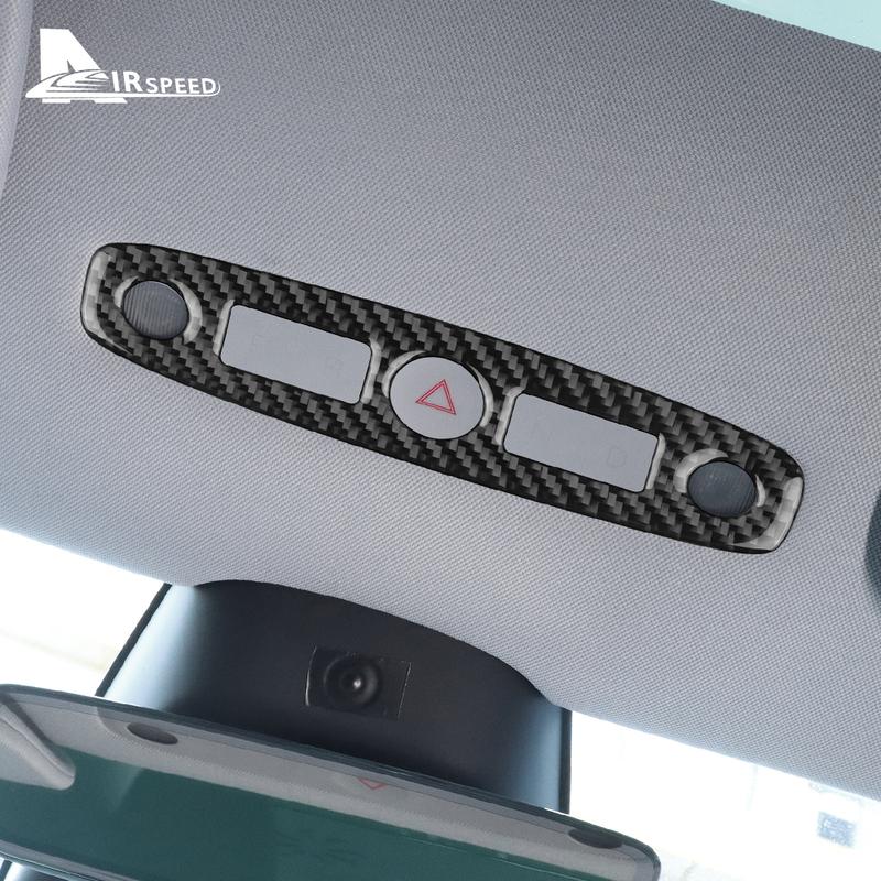 Real Soft Carbon Fiber Reading Light Frame Cover For Tesla Model 3 Highland 2024 Model Y Juniper 2025-UP Trim Car Accessories
