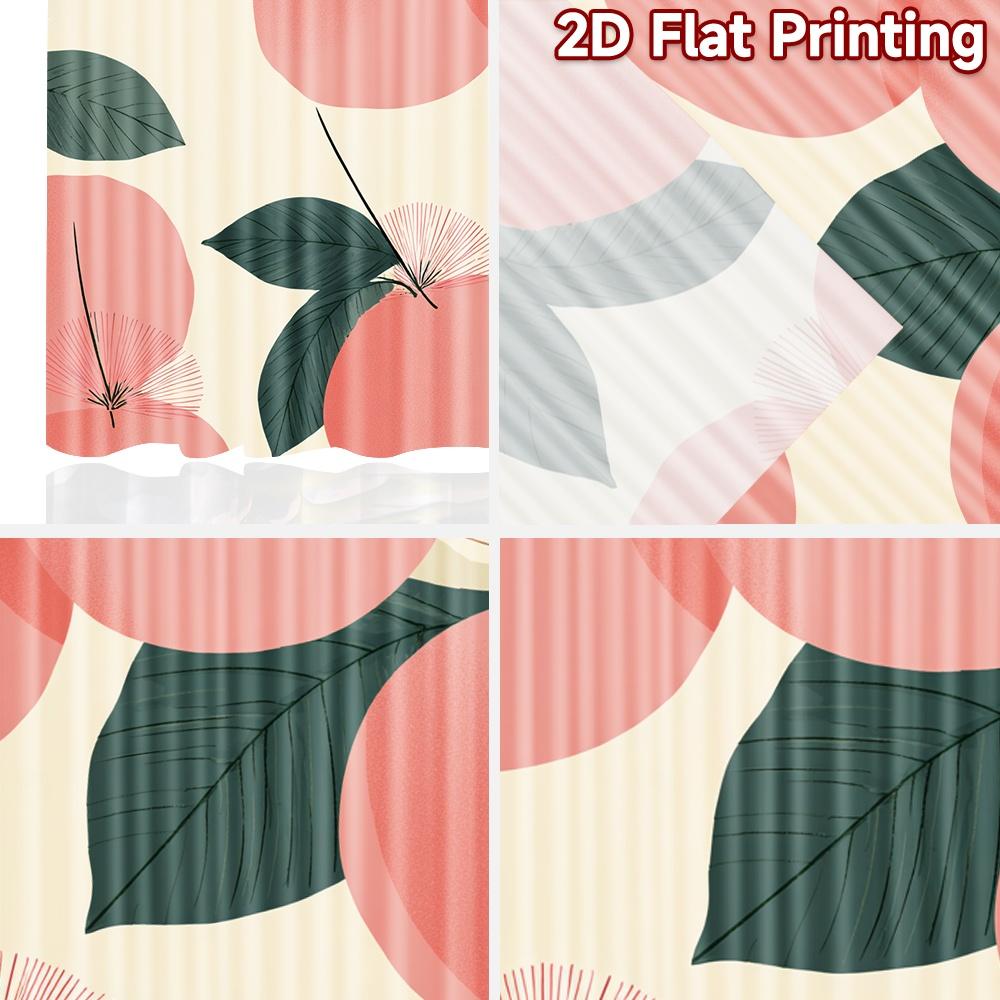 Modern Flat Printing Curtains Without Rod Fresh Citrus Delight Fashionable Curtainments During Women Is Day Set Of 2 Made Polyester