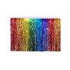 Colorful Rainbow Wavy Skirt Metallic Foil Tinsel 75*275cm Graduation Ceremony Dress Dress Tablecloths Halloween Christmas Day