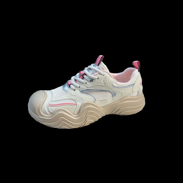 Thick-soled casual breathable mesh sneakers women's 2025 new summer comfortable outdoor hiking shoes travel board shoes women