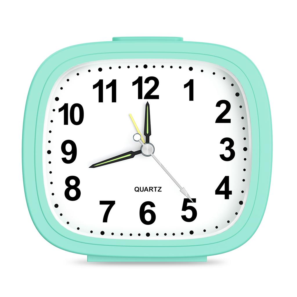 ORIA Leise Wecker Nachttisch Nicht tickend Batteriebetrieben Tischuhren Leuchtende Analoguhr für Tiefschläfer Reise