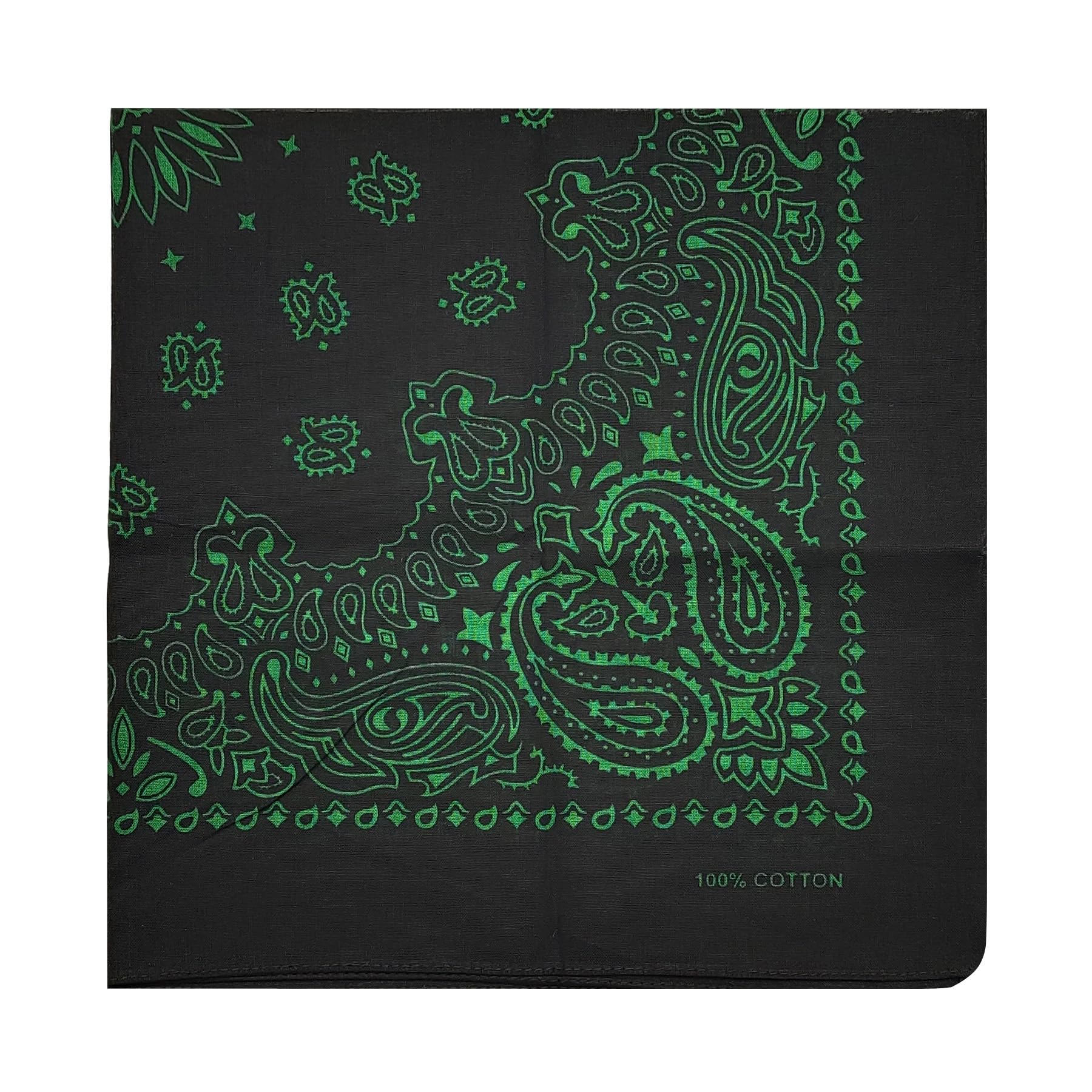 

kakatrend Bandana Black Men s Bandana Cap Paisley 100% Cotton Large Handkerchief Stylish Unisex Cotton Bandana Women s 55cm x 55cm чёрный