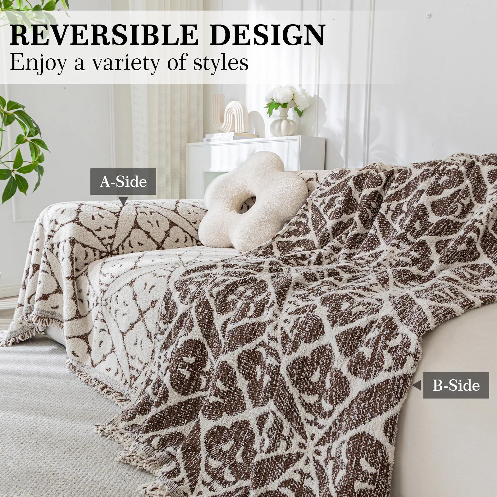 

Чехол для дивана, одеяло на все времена, все включено, полотенце для дивана, чехол из шенилла для гостиной, чехол для дивана с защитой от царапин от кошек 130x180cm коричневый