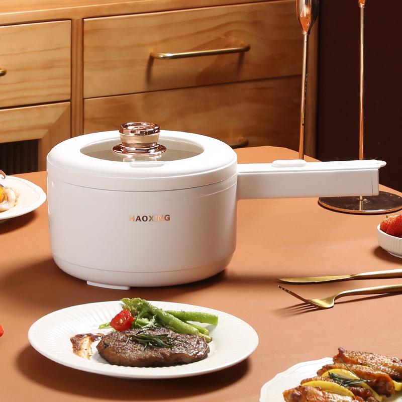Electric Non-stick Multifunctional Cooking Pot with Long Handle for Dormitory and Household Use