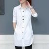 Women Shirt Solid Color Long Sleeve Single Breasted Turndown Collar Loose Streetwear Spring Summer OL Basic Shirt Blouse Women Clothes
