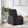 Vidaxl Foldable Armchair, Dark Brown, Fabric Upholstered