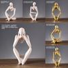 European Style Resin Sculpture For Home Office Desk Decor With Thoughtful Pose