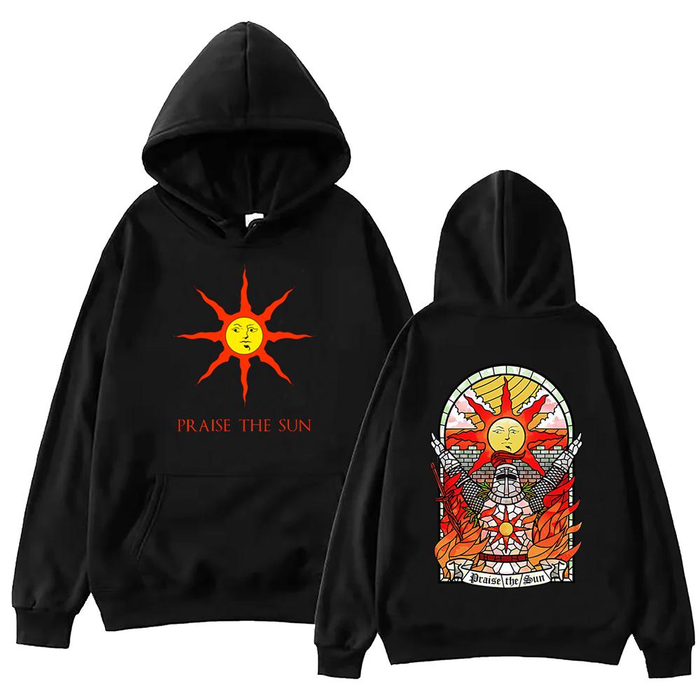 

Худи Dark Souls Praise The Sun Харадзюку Хип-Хоп Пуловер Топ Толстовка Подарок для Фаната Мужская Женская Одежда Толстовка Женская Мужская Худи 4XL