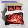Set Biancheria da Letto Stampato Aberdeen FC 3 Pezzi Copripiumino Traspirante con Federe Biancheria da Letto Decorativa per Camera da Letto Casa