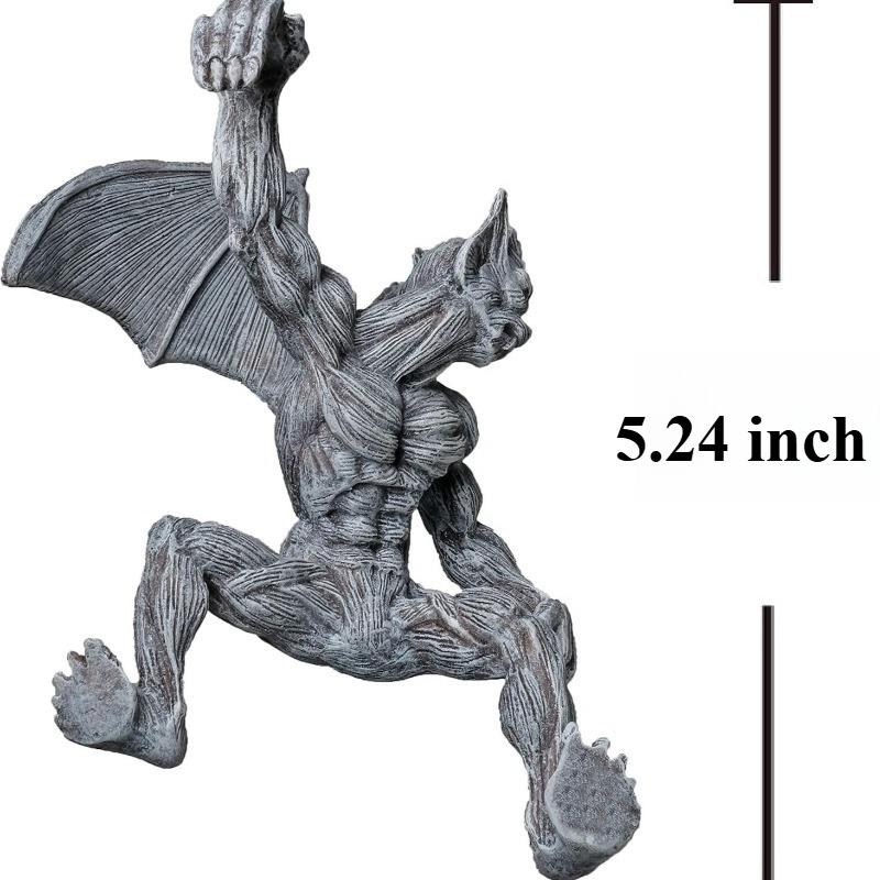 

Durable Gothic Bat Statue Sculpture for Outdoor Fence Porch Gargoyle Theme for Lawn Garden Decor Gifts