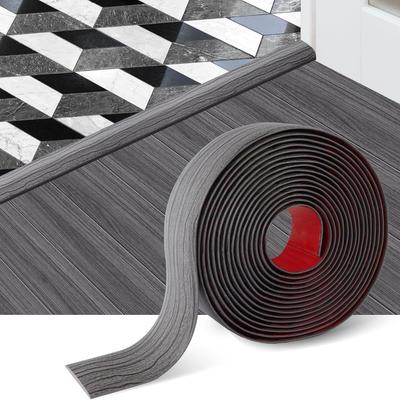 NOVO Faixa de Transição de Piso Autoadesiva Carpete para Azulejo Cobertura de Soleira Plana Cortável PVC Faixa de Acabamento de Borda para Porta