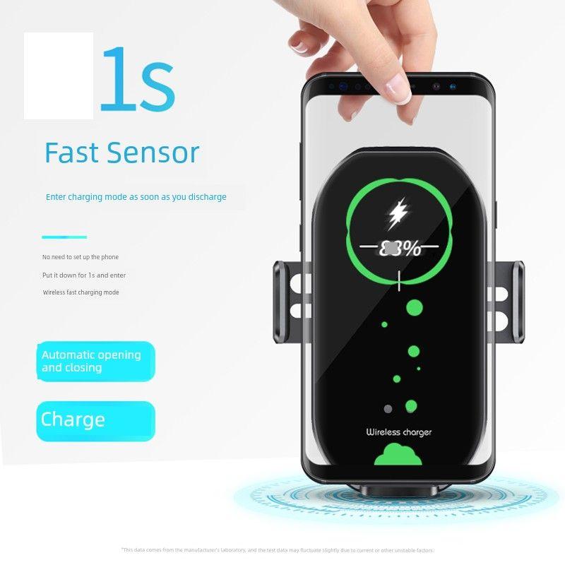 Car Wireless Charging Mobile Phone Holder Infrared Automatic Sensor on-Board Bracket Car Wireless Charger A7