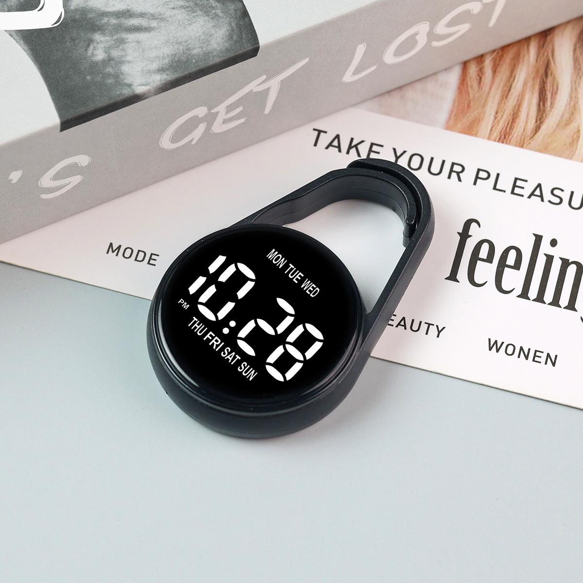 

electronic hanging watch night light digital electronic hanging watch pocket watch чёрный