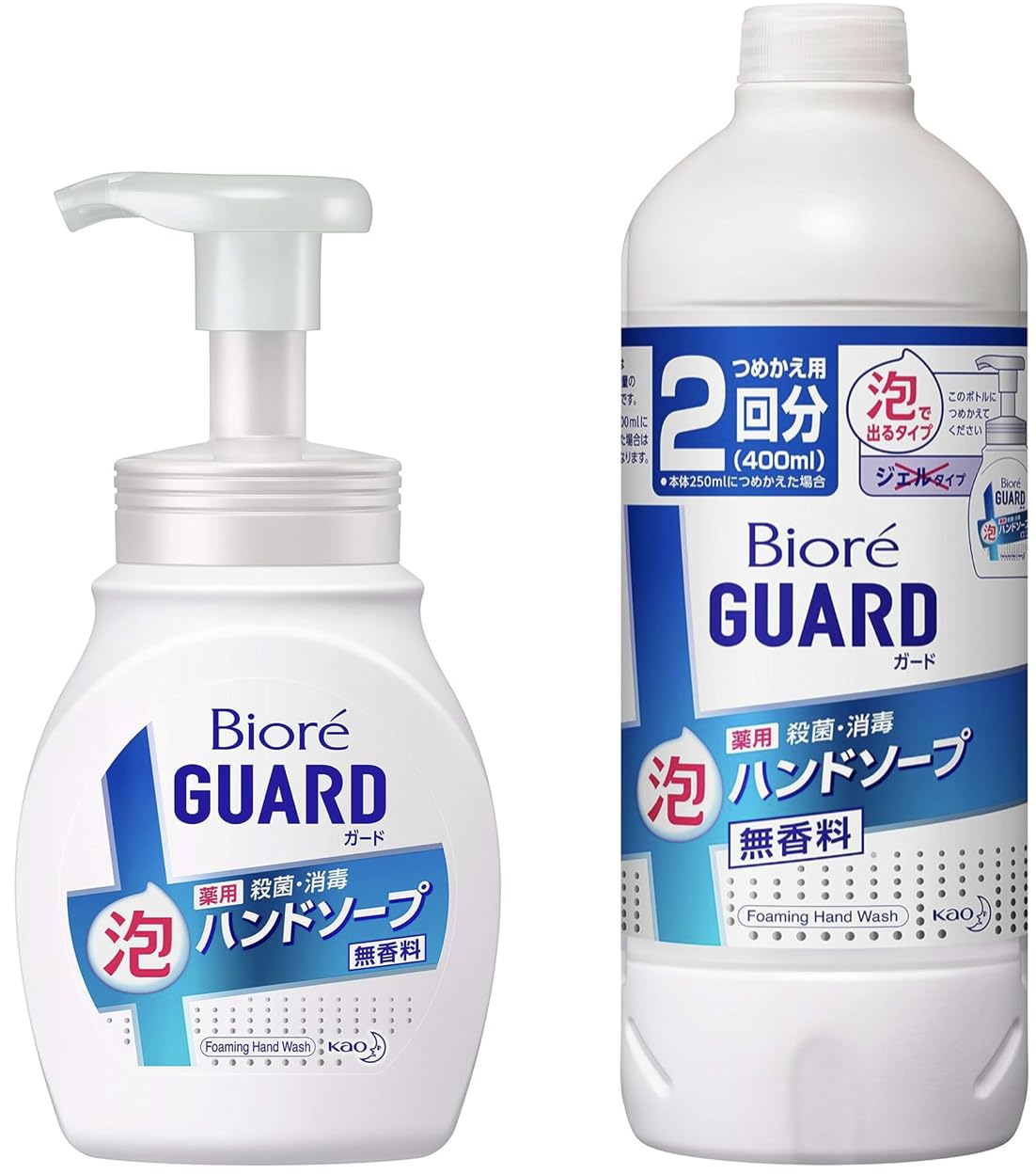 

Kao Biore Guard Medicated Foam Hand 250ml 400ml Refill Set [Bulk Purchase] Soap, Fragrance-Free, +