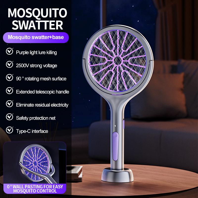 Rechargeable Telescopic Electric Mosquito Swatter & Lamp - Powerful Fly Repellent Cross-border Bestseller