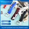 Stainless Steel Wine Opener & Knife Set with Plastic Handle - Portable Multifunctional Tool for Beer & Wine