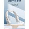 Foldable Design Portable Neck Fan Digital Display USB Charging Fan Neck Cooling Fan  Outdoor Travel