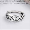 Sterling Silver Rings for Women Vintage Handmade Adjustable Retro Interware Hollow Ring Fashion Female Bijoux Gift