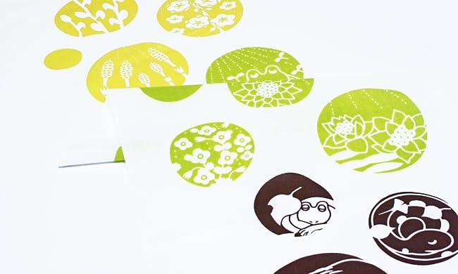 Dyeing Anbo Hand Towel Authentic Dyed Cotton Tokuoka Made in Japan 35cm x 100cm "Awakening Circle" 100%