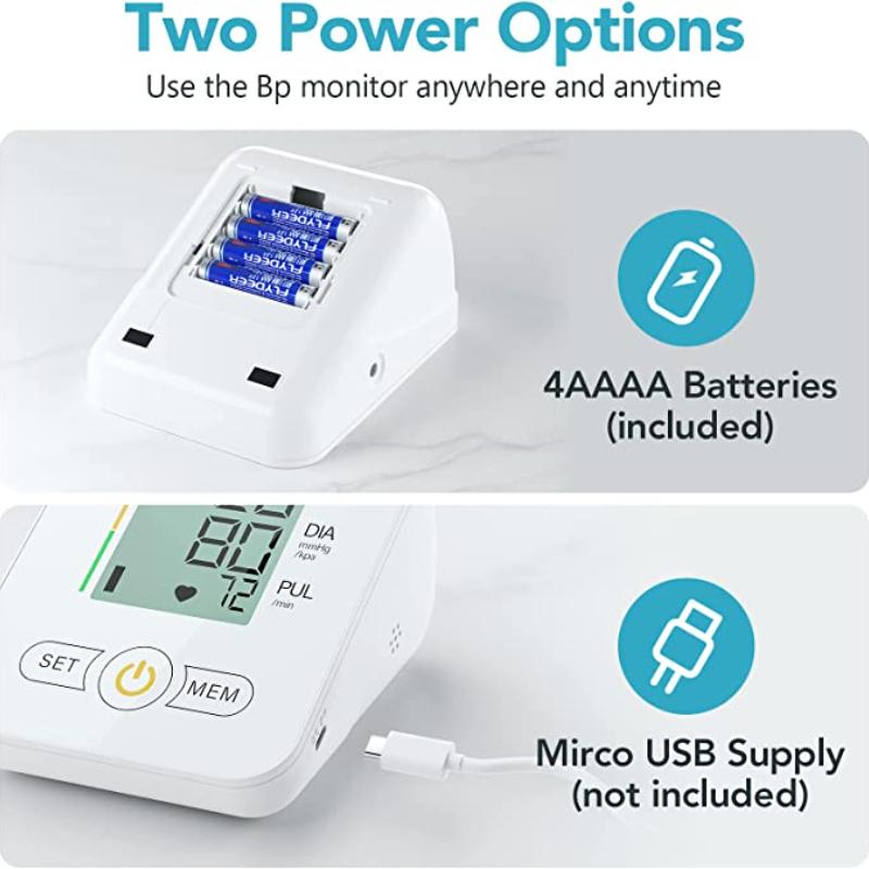 ASG Blood Pressure Monitor, Blood Pressure Machine Extra Large Cuff Upper Arm, BP Cuff Automatic Upper Arm with Range Large Cuff Groups for Home Use