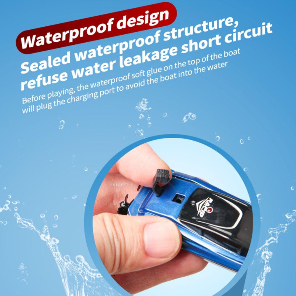 Waterproof Remote Control Boat LED Light Racing Ship Toy Boys Toy Mini RC Boat  Summer Water