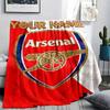 1PC Custom Name Arsenal Patterned Flannel Blanket Suitable For All Seasons for Home Decor Warmth and Comfort Gifts Holiday Present