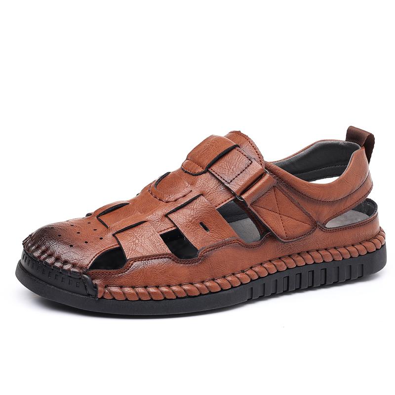 Summer High Quality Handmade Men's Punching Breathable Leisure Sandal Hollow Outdoor Comfortable Soft Non Slip Loafer