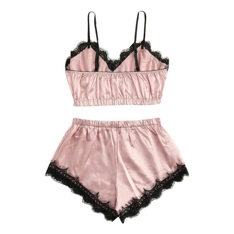 

Plus Size Women s Sexy Lace Trim Lingerie Set XL