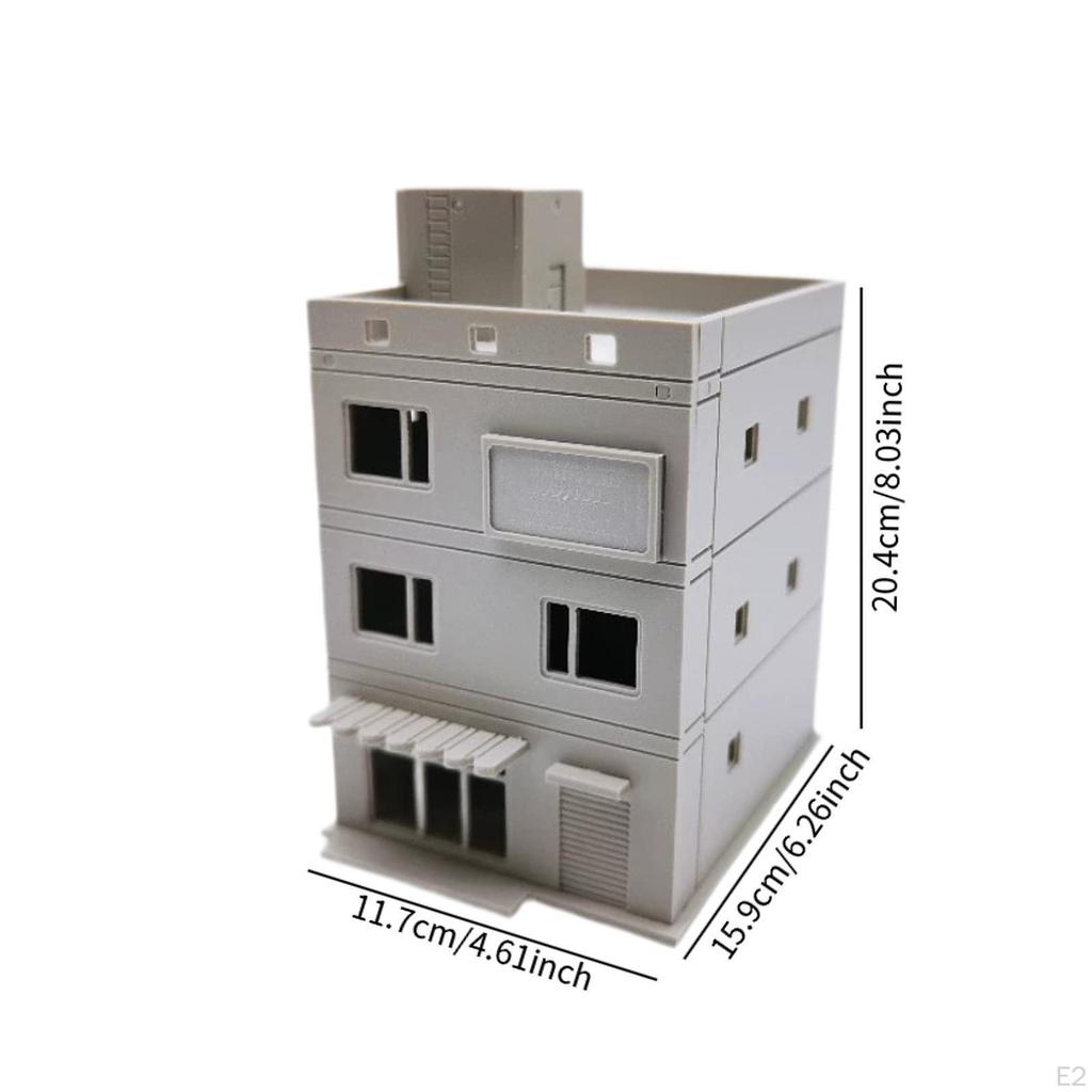 1/64 Building Model Assembled Model, Landscape Residential Modern House Architecture Scene for Sand