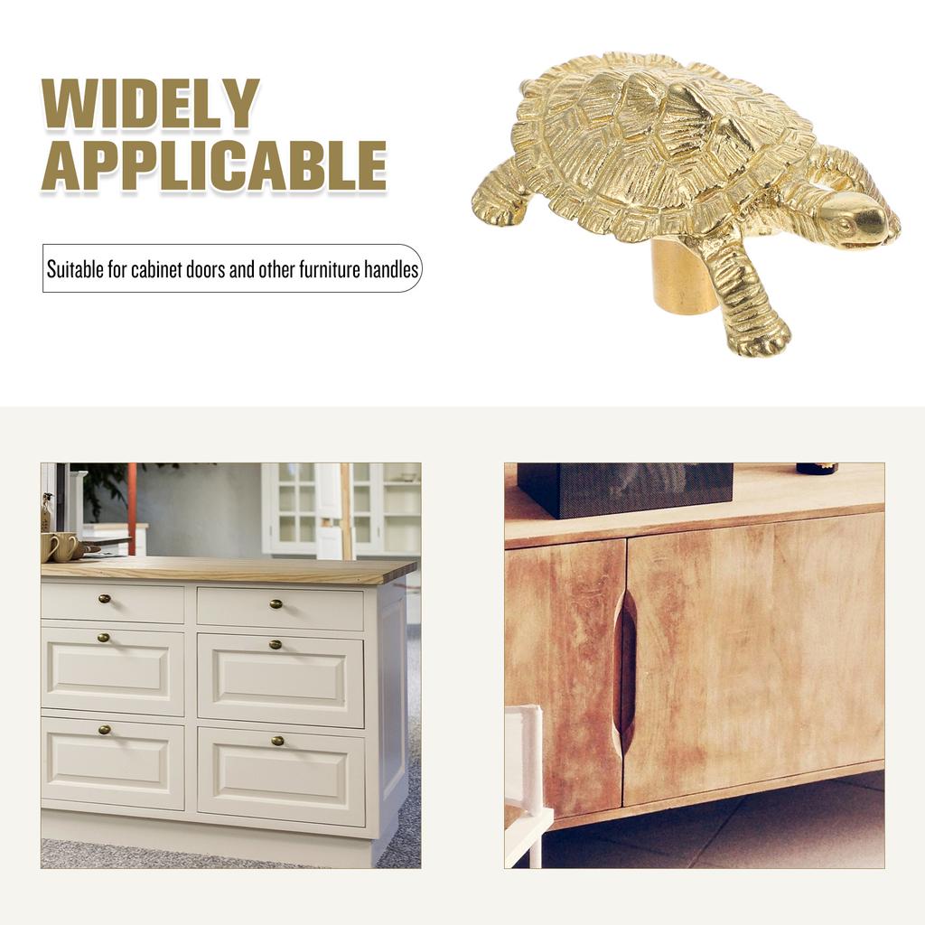 Creative Brass Turtle Door Handle Unique Animal Cabinet Knob Smooth Furniture Pull for Drawer Wardrobe Decorative Home