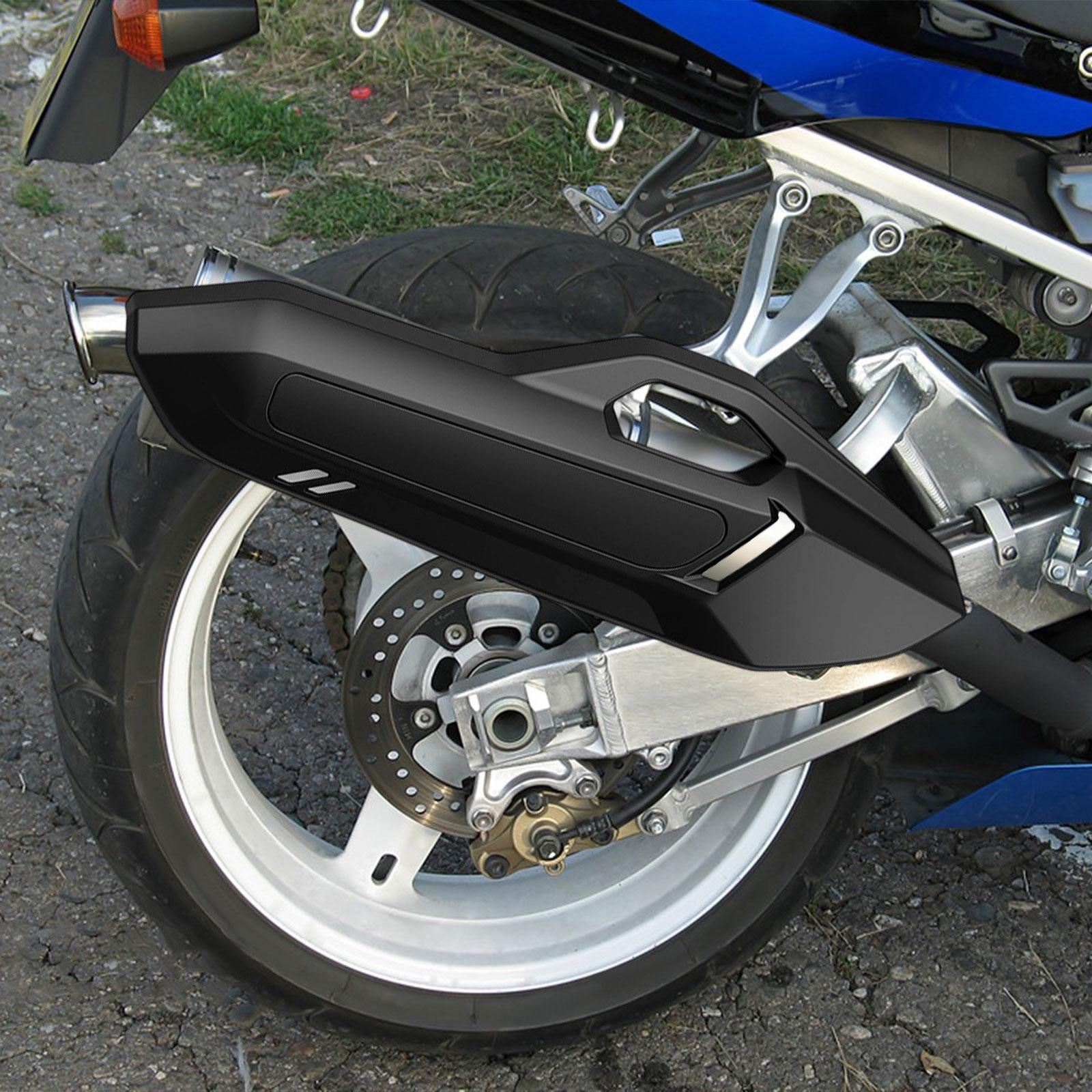 

Motorcycle Exhaust Accessories Directly Replace Protector Cover Decoration Black