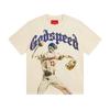25SS Grensoverschrijdend Meichao Godspeed Schedel Rockband Basketbal Retro Korte Mouw T-shirt Koppels Dezelfde Stijl