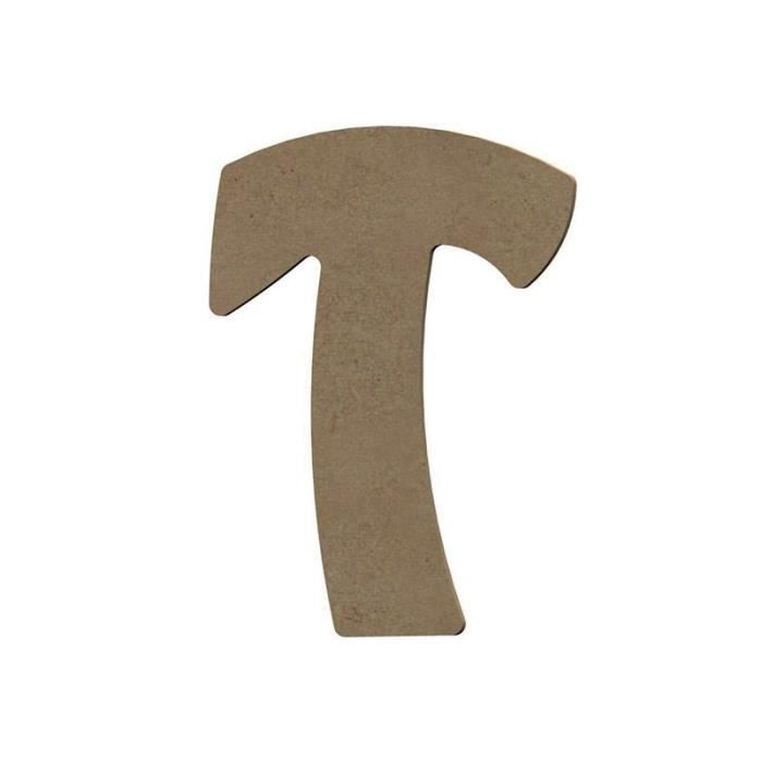 Support lettre en bois MDF à décorer - 8 cm - Blanc - Adulte - Mixte
