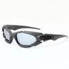 Occhiali da sole polarizzati con montatura dorata stile europeo e americano X Metal occhiali da sole sportivi da esterno futuristici per ciclismo 8001