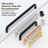 Moderne minimalistische Griffe Schrank Kommoden Massive Aluminiumlegierung Schranktürgriffe Kleiderschrank Schublade Küchenmöbelbeschläge