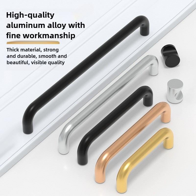 Moderne minimalistische Griffe Schrank Kommoden Massive Aluminiumlegierung Schranktürgriffe Kleiderschrank Schublade Küchenmöbelbeschläge