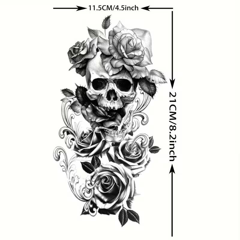 [Waterproof Tattoo] Waterproof Temporary Tattoo Sticker | Elegant Floral Design, Easy-to-Apply Body Art for Women, белый
