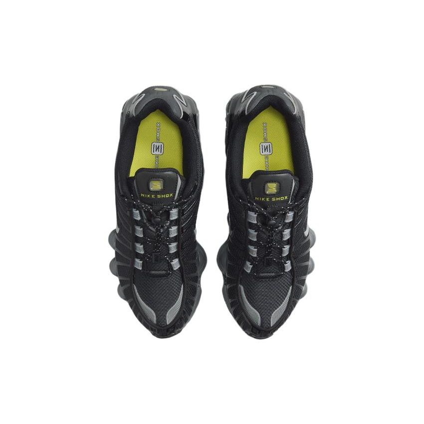 Nike Shox TL Preto Cinza Ferro Mulher Tênis Prateado Metálico FV0939-001