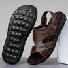 Men's  Soft Bottom Sandals Casual Beach Shoes Anti-slip Wear-resistant Dad Slippers Breathable Waterproof PVC Material