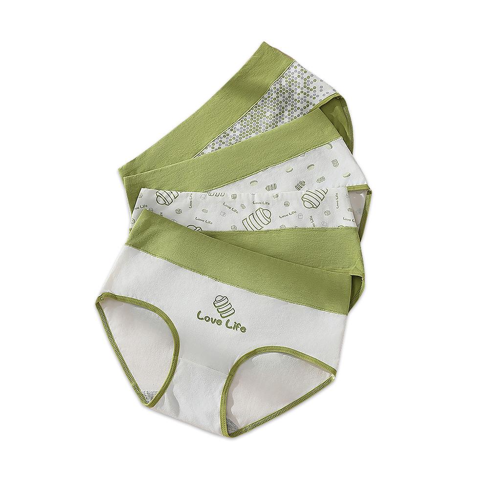 

4 шт. Женские хлопковые трусики с высокой посадкой, с принтом, мягкие, дышащие, с контролем живота, облегающие, нижнее белье, удобные повседневные трусы M&4pcs