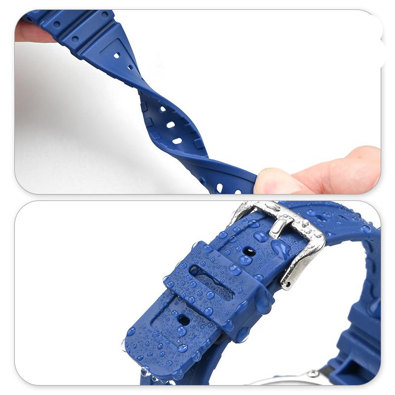 Strap With Case for Casio G-Shock DW-5600 DW-5000 GW-M5610 GLX-5600 Men Women Replacement Rubber Resin Shell Watch Band Bracelet