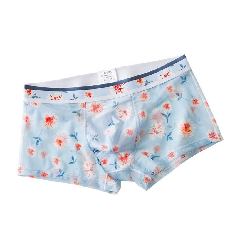 Summer Mesh Men's Boxer Briefs - Breathable, Transparent Mid-Rise Shorts