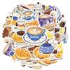 35pcs Playful Coffee Stickers Cartoon Beverage Coffee Stickers Teacher Reward Stickers For Suitcase Fridge Phone Luggage Laptop