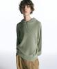 INSILENCE Linen Cotton Knit Hoodie Dusty Green