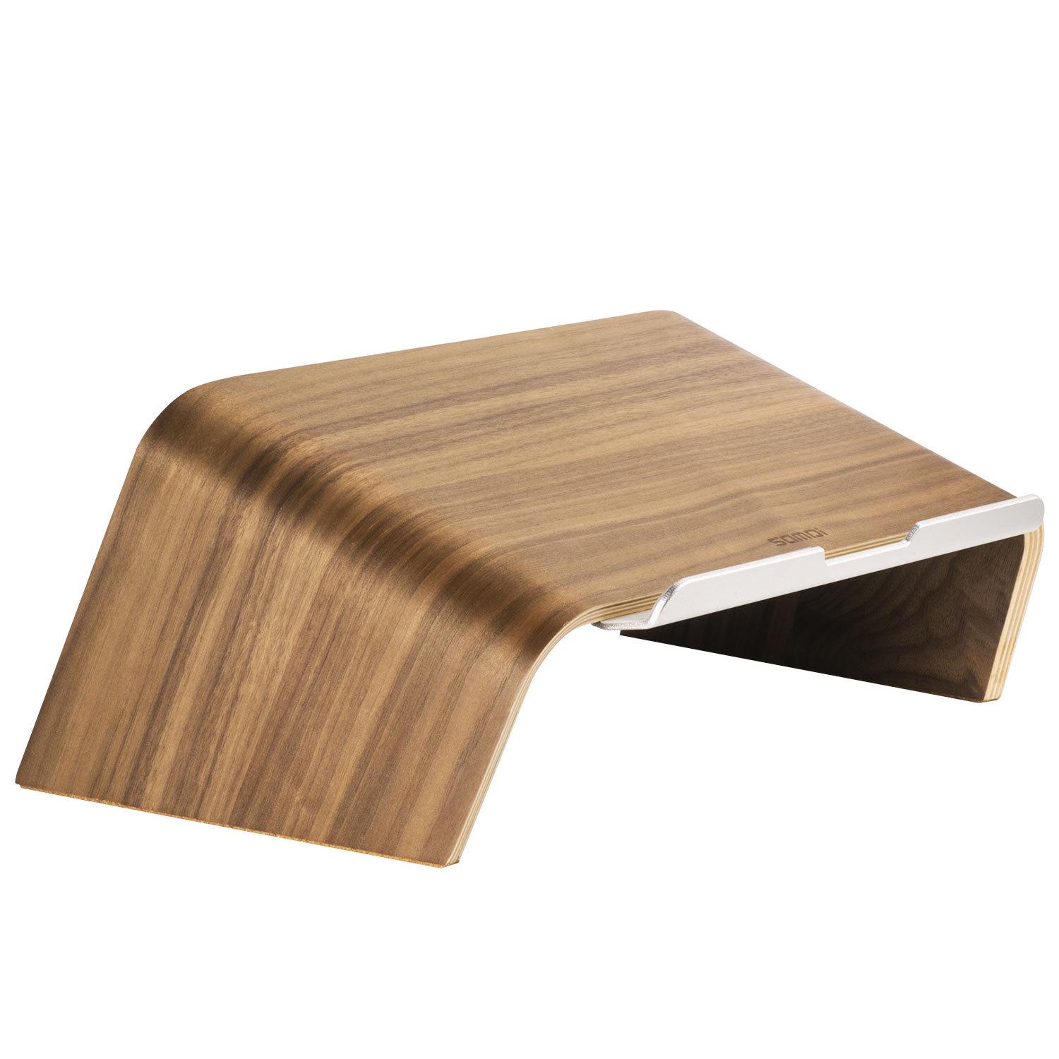 Adjustable Wooden Laptop & Tablet Riser Stand