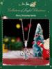 Christmas Joy White Gold Tri-Use Pendant: DIY Bracelet, Necklace & Tree Ornament