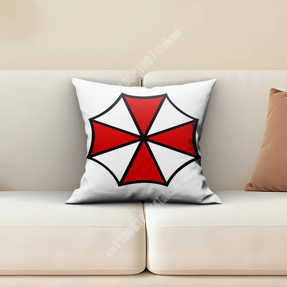 RResident EvilS Umbrella Corporation Pillow Cover Sofa Couch Cushion Case Creative Workspace Accent Home Decor